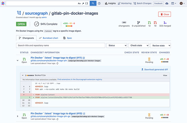 Sourcegraph Batch Changes